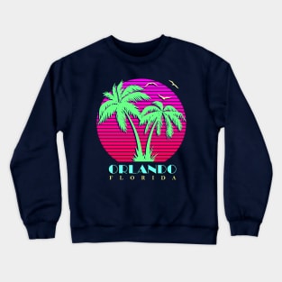 Orlando Florida Palm Trees Sunset Crewneck Sweatshirt